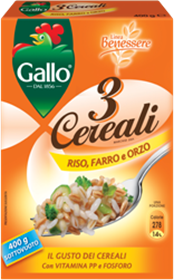 Immagine di GALLO RISO 3 CEREALI gr.400