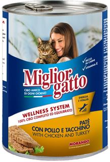 Immagine di MGATTO 400 gr.PATE'POLLO/TACC