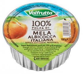 Immagine di VALFRUTTA POLPA BIS gr.100 MELA/ALBICOCCA