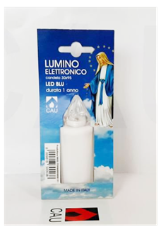 Immagine di LUMINO CANDELA 30X95 BIANCO LED BLEU 365gg