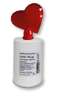 Picture of LUMINO EL.CUORE 120GG LUCE ROSSA TREMULA